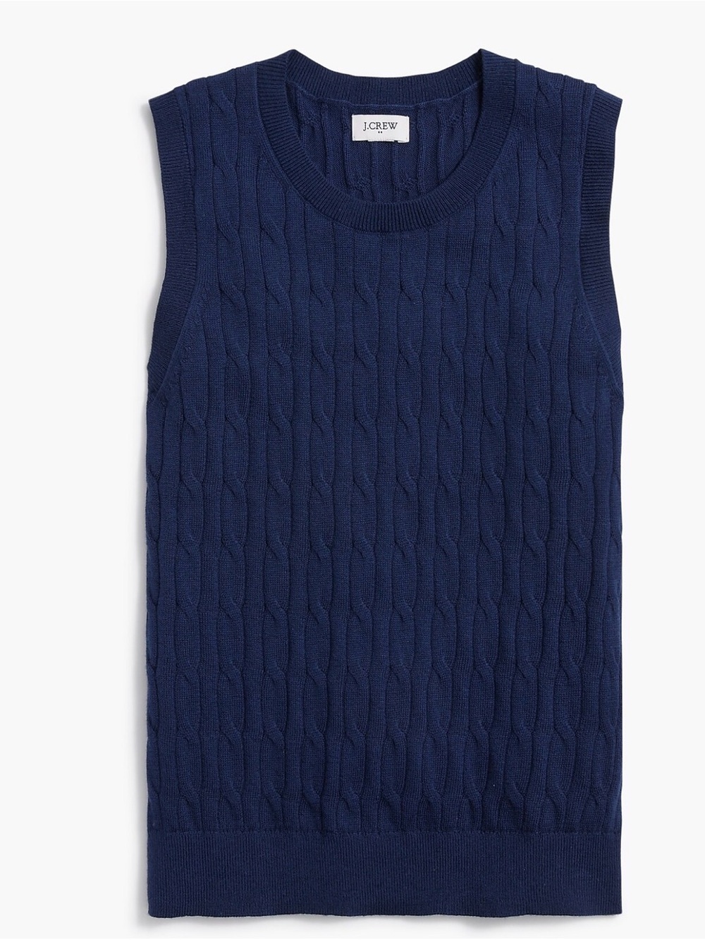 J.Crew Navy Cotton cable sweater shell